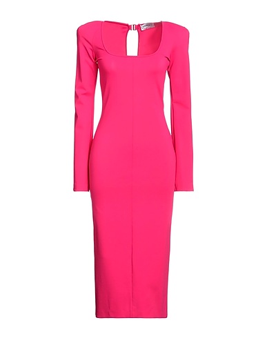 THE ATTICO Midi dress Fuchsia 65% Viscose, 30% Polyamide, 5% Elastane
