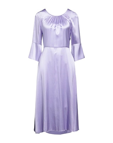 SEMICOUTURE Midi dress Lilac 96% Silk, 4% Elastane
