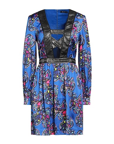 CUSTO BARCELONA Short dress Blue 97% Viscose, 3% Elastane