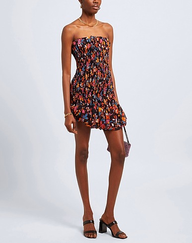 SAINT LAURENT Short dress Black 100% Silk