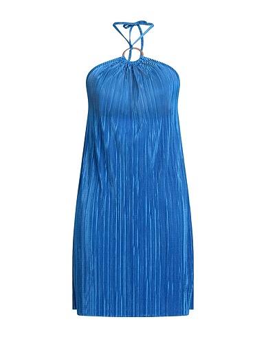 VANESSA SCOTT Short dress Blue 95% Polyester, 5% Elastane