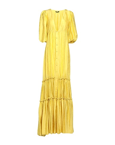 WANDERING Long dress Yellow 88% Acetate, 12% Silk