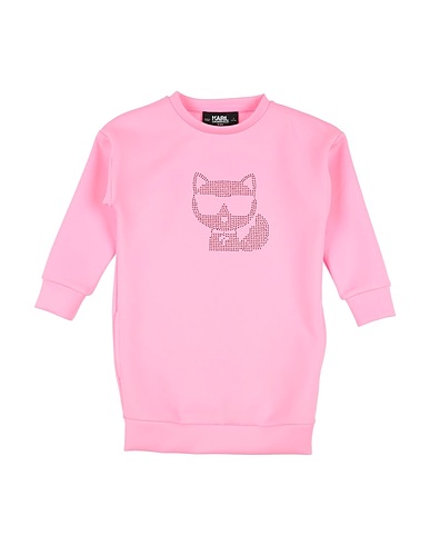KARL LAGERFELD Dress Pink 84% Polyester, 12% Viscose, 4% Elastane