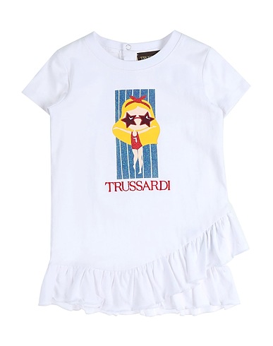 TRUSSARDI JUNIOR Vestito Baby  Bianco 100% Cotone