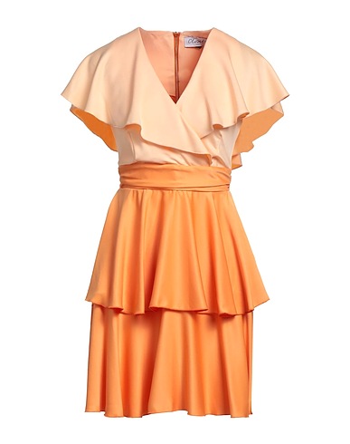 CLOSET Short dress Apricot 100% Recycled polyester