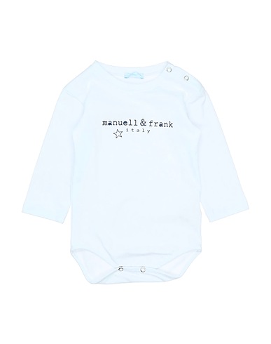 MANUELL & FRANK Baby bodysuit White 90% Cotton, 10% Elastane