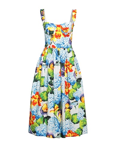 DOLCE&GABBANA パーティドレス ホワイト コットン 100%