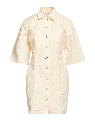 NANUSHKA Vestito chemisier Beige 72% Nylon riciclato, 28% Cotone