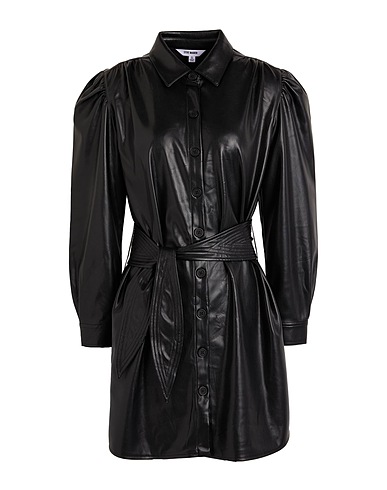 STEVE MADDEN Shirt dress Black 100% Polyurethane