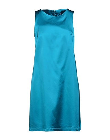 ANNIE P. Short dress Turquoise 98% Polyester, 2% Elastane