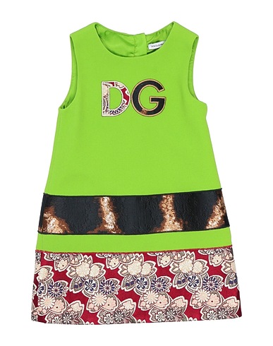 DOLCE&GABBANA Vestido para bebé  Light green 36% Viscose, 35% Acetate, 27% Synthetic fibers, 1% Cotton, 1% Silk
