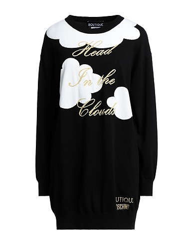 BOUTIQUE MOSCHINO Vestito corto Nero 100% Cotone