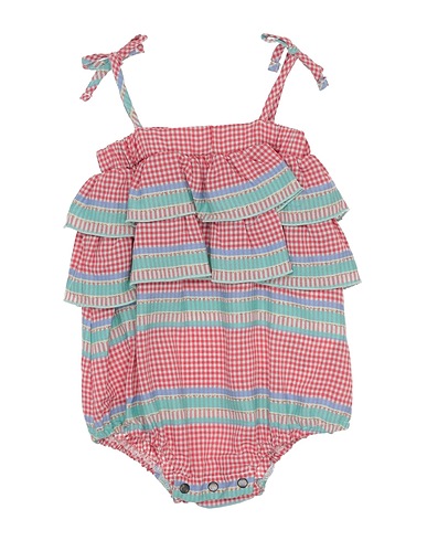 LE PETIT COCO Baby bodysuit Red 48% Polyester, 47% Cotton, 5% Elastane
