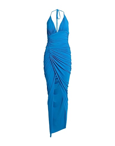 ALEXANDRE VAUTHIER Long dress Azure 92% Viscose, 8% Elastane, Brass, Glass