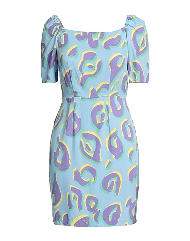 CLOSET Short dress Sky blue 100% Viscose