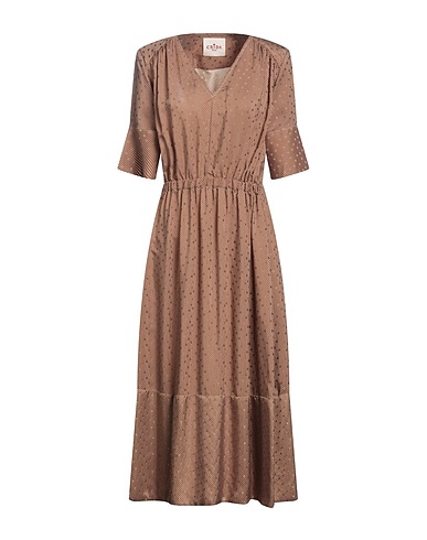 CRIDA Milano Midi dress Brown 100% Silk