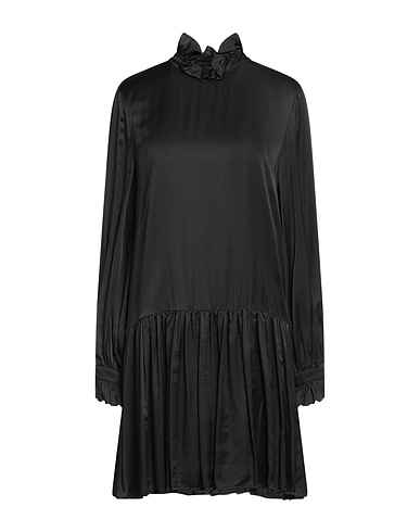 DISTRETTO 12 Short dress Black 65% Viscose, 35% Silk