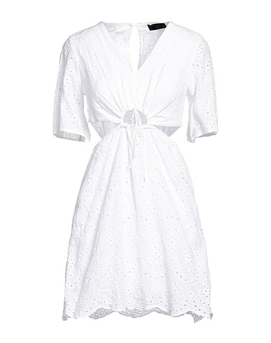 ANGELA MELE MILANO Short dress White 100% Cotton