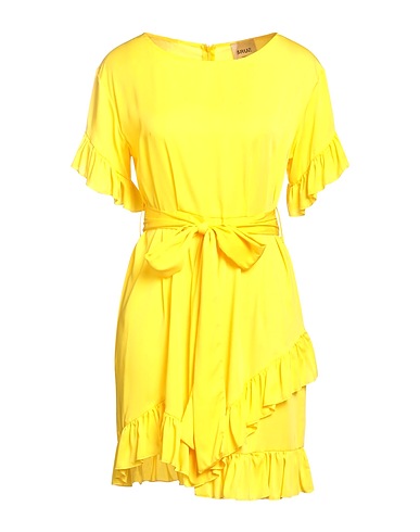 5RUE Short dress Yellow 97% Polyester, 3% Elastane