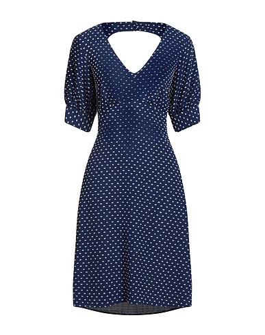 CLOSET Vestito midi Blu notte 96% Poliestere, 4% Viscosa