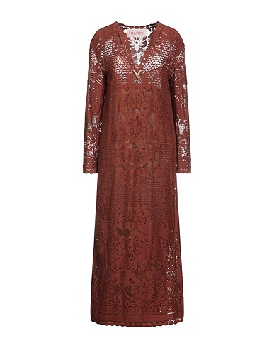 VALENTINO GARAVANI Langes Kleid Braun 80% Baumwolle, 20% Polyamid
