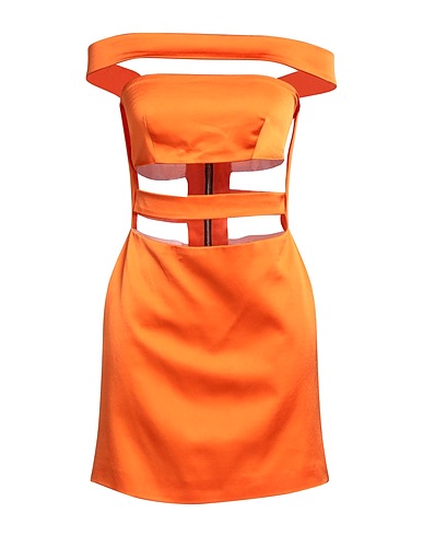 NINEMINUTES Short dress Orange 97% Polyester, 3% Elastane