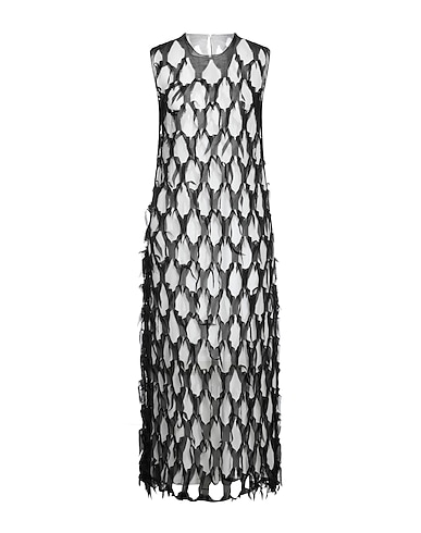 MAISON MARGIELA Long dress Black 90% Silk, 10% Elastane, Acetate, Polyamide