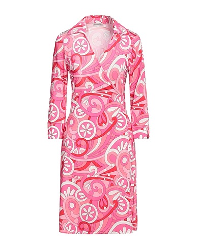 CAMICETTASNOB Midi dress Pink 91% Viscose, 9% Elastane