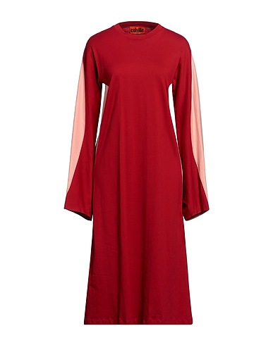 COLVILLE Midi dress Brick red 100% Cotton