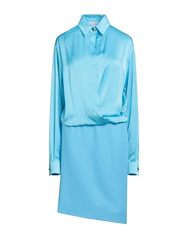 STEFANO DE LELLIS Shirt dress Sky blue 96% PES - Polyethersulfone, 4% Elastane