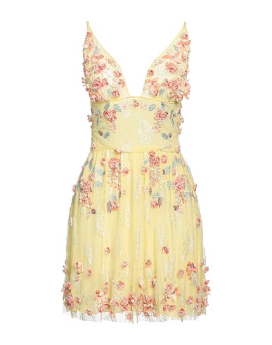 AMEN Short dress Yellow 55% Viscose, 45% Polyamide