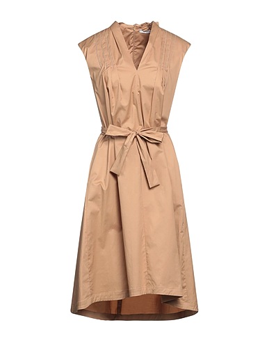 PESERICO Elegant dress EASY Beige 97% Cotton, 3% Elastane