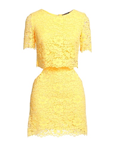 AMEN Short dress Yellow 65% Polyamide, 35% Viscose