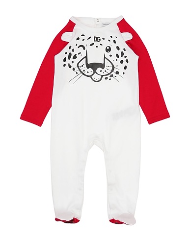 DOLCE&GABBANA Baby jumpsuit  White 100% Cotton, Polyurethane, Polyester