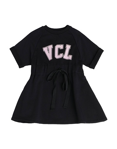 VICOLO Vestido para bebé  Black 96% Cotton, 4% Elastane