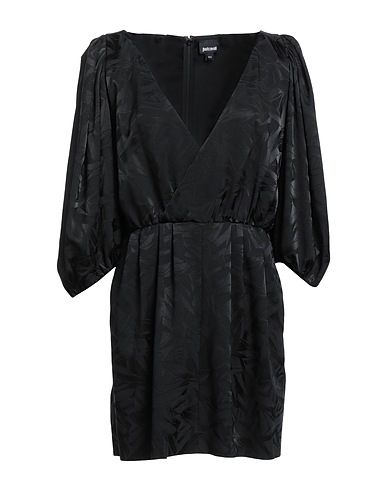 JUST CAVALLI Vestito corto Nero 64% Viscosa, 34% Acetato, 2% Elastan