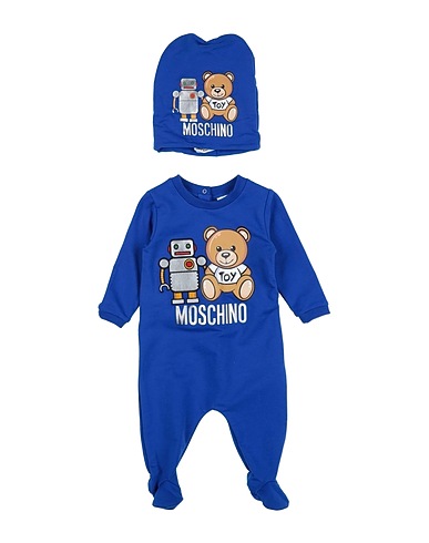 MOSCHINO BABY Baby accessories set Bright blue 95% Cotton, 5% Elastane