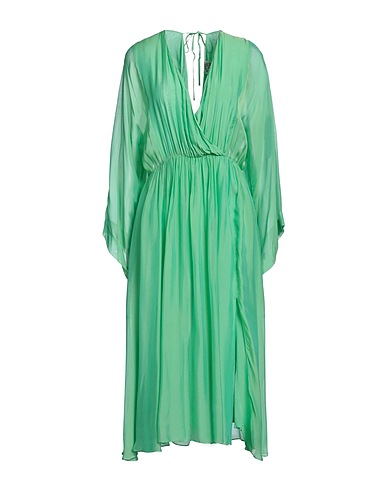 ATTIC AND BARN Midi dress Light green 75% Viscose, 25% Silk