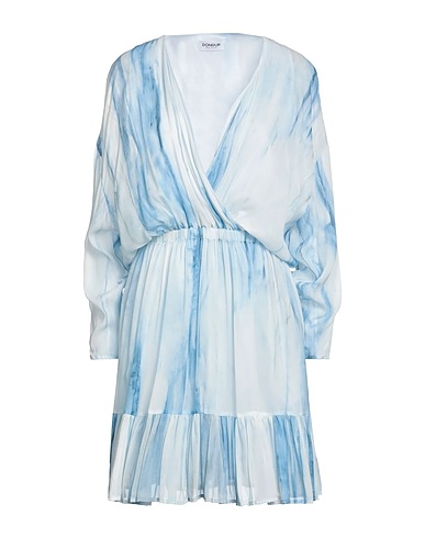 DONDUP Short dress Sky blue 100% Viscose