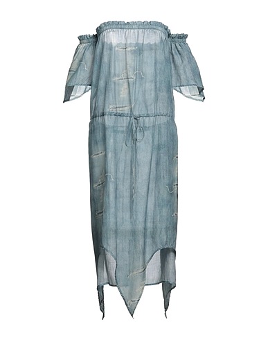 AMUCK Vestito midi Blu 70% Cotone, 30% Seta