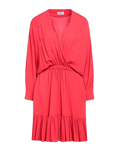 DONDUP Kurzes Kleid Rot 57% Acetat, 43% Seide