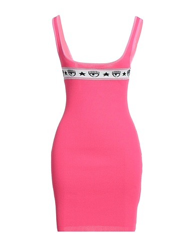 CHIARA FERRAGNI Short dress Fuchsia 65% Viscose, 35% Polyacrylic, Cotton, Polyester, Metal