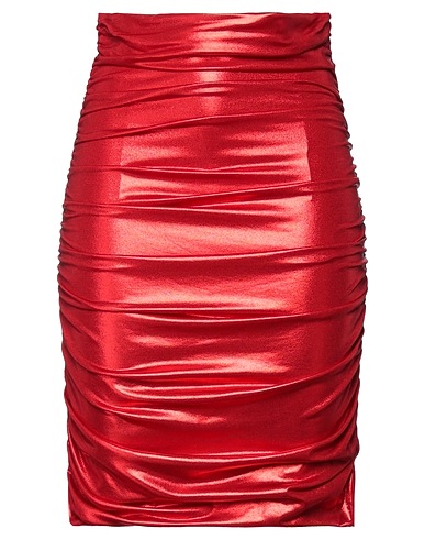 DOLCE&GABBANA Midi skirt Red 95% Polyester, 5% Elastane