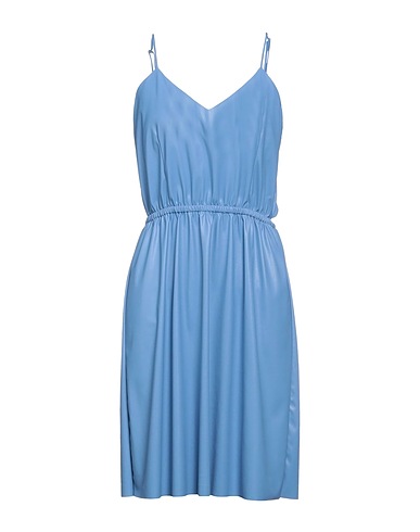 MM6 MAISON MARGIELA Midi dress Azure 100% Polyester, Polyurethane coated