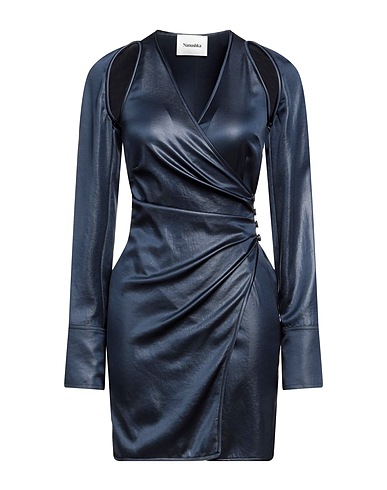 NANUSHKA Short dress Midnight blue 87% Triacetate, 13% Polyester