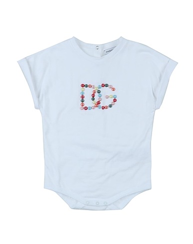 DOLCE&GABBANA Baby bodysuit White 100% Cotton, Aluminum