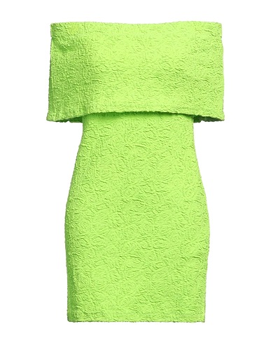 MSGM Short dress Lime green 75% Cotton, 25% Polyamide