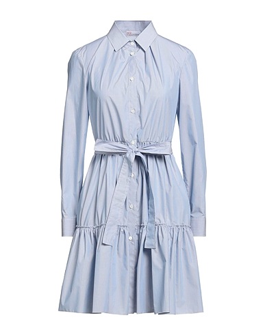 REDValentino Shirt dress Blue 69% Cotton, 31% Polyester