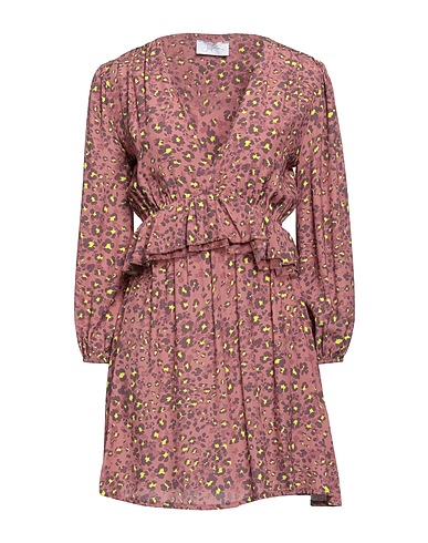 SOALLURE Short dress Antique rose 100% Polyester, Viscose