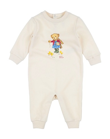 POLO RALPH LAUREN Baby jumpsuit  Ivory 60% Cotton, 40% Polyester